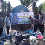 Polres Bojonegoro Kembali Salurkan Bantuan Ribuan Liter Air Bersih untuk Warga