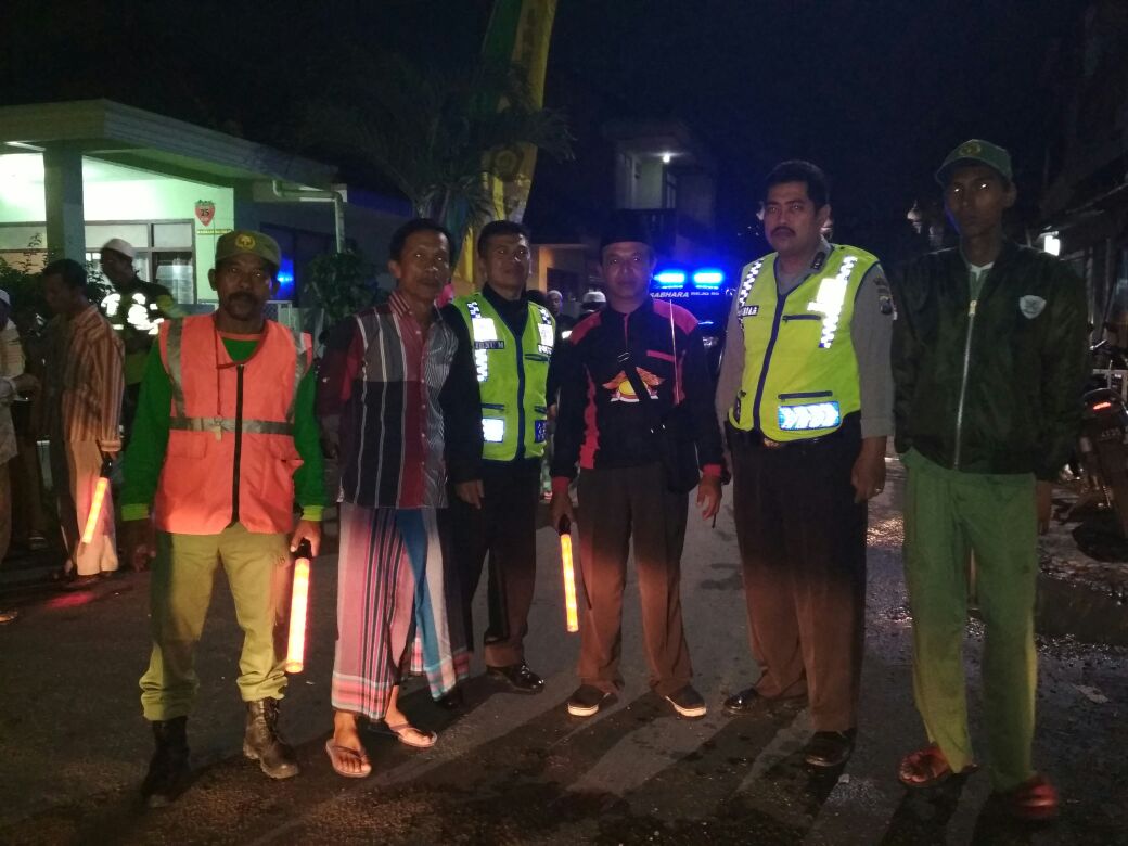 Polsek Junrejo Polres Batu Melaksanakan Pengamanan Safari Maulid 40 Malam yang diselenggarakan Majlis Taklim Riyadlul Jannah