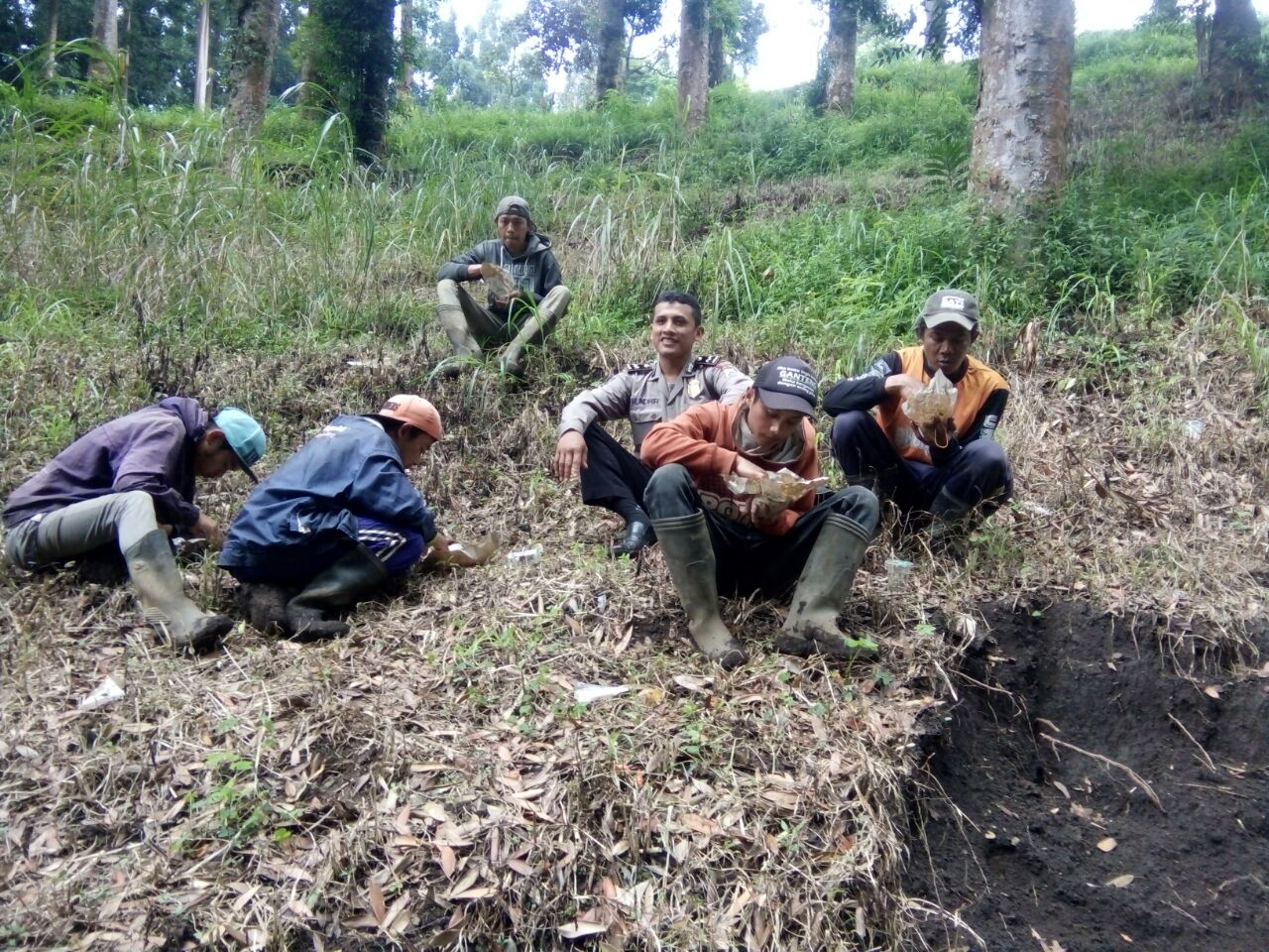Anggota Polsek Pujon Polres Batu Melaksanakan Kunjung Petani Desa Madirejo