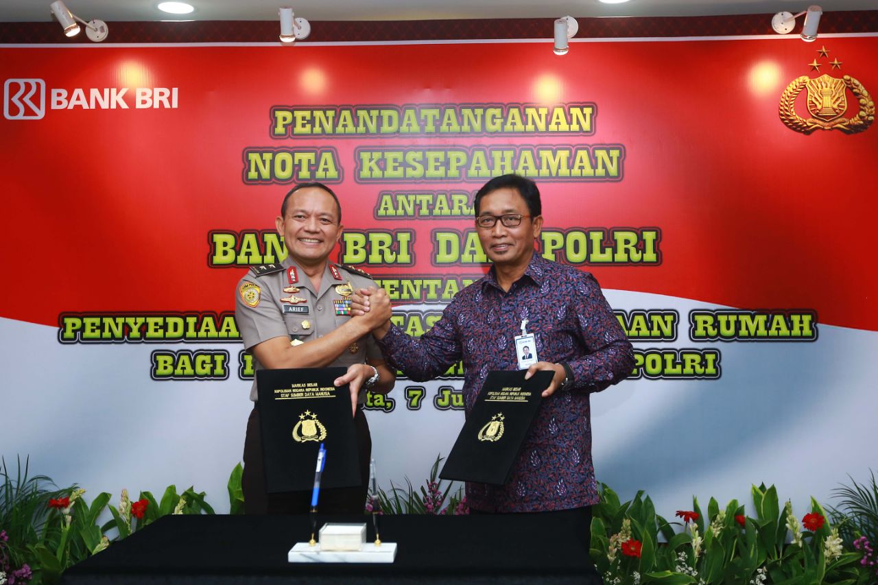 Bri dan Polri Laksanakan Giat Penandatangan Nota Kesepahaman