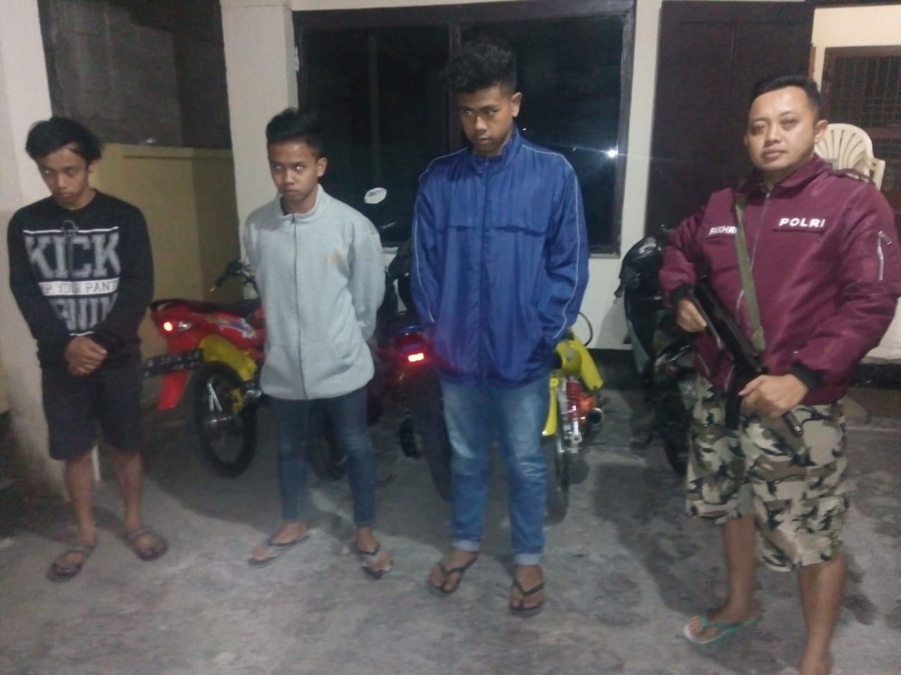 Polsek Ngantang Bubarkan Balapan Liar