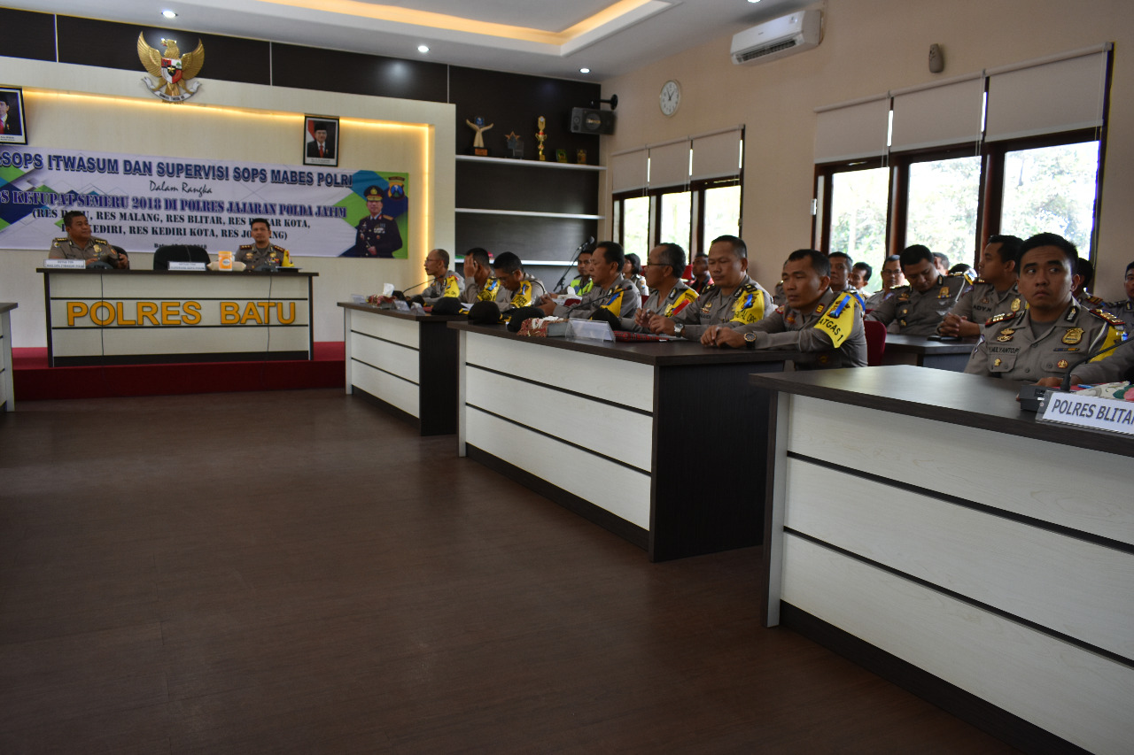 Polres Batu Sebagai Tuan rumah Supervisi dari Wasops Mabes Polri
