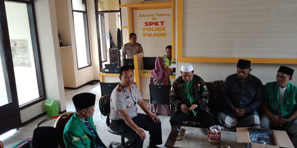 Ansor dan Banser Kunjungi Mapolsek Pujon Polres Batu Dalam Rangka Silaturrahmi