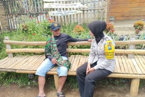 Sambang Desa Bhabinkamtibmas Pesanggrahan Polsek Batu Kota Jalin Kemitraan