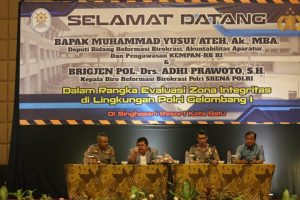 Apresiasi Deputi Bidang Reformasi Birokrasi, Akuntabilitas Aparatur, Dan Pengawasan Pada Evaluasi Zona Integritas di Lingkungan Polri Gelombang I