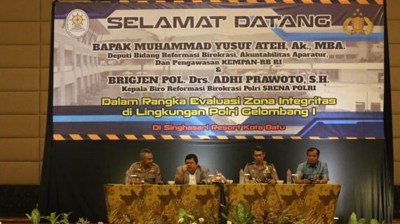 Apresiasi Deputi Bidang Reformasi Birokrasi, Akuntabilitas Aparatur, Dan Pengawasan Pada Evaluasi Zona Integritas di Lingkungan Polri Gelombang I