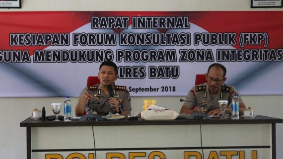 Tingkatkan Kepuasan Publik, Kapolres Batu Laksanakan Rapat Internal Kesiapan Forum Konsultasi Publik (FKP)