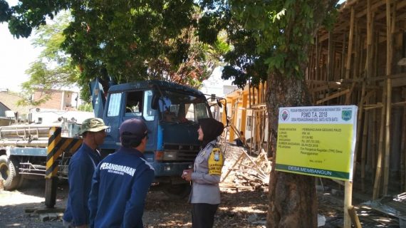 Monitoring Dana Desa Bhabinkamtibmas Pesanggrahan Polsek Batu Kota Sambang Ke Proyek Gedung Paud
