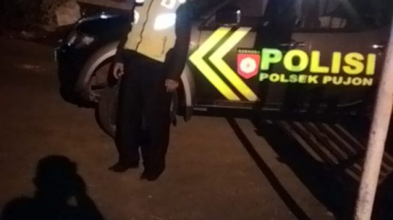 Polsek Pujon Polres Batu Tingkatkan Patroli Malam Hari dalam rangka cipkon pasca Pilpres 2019