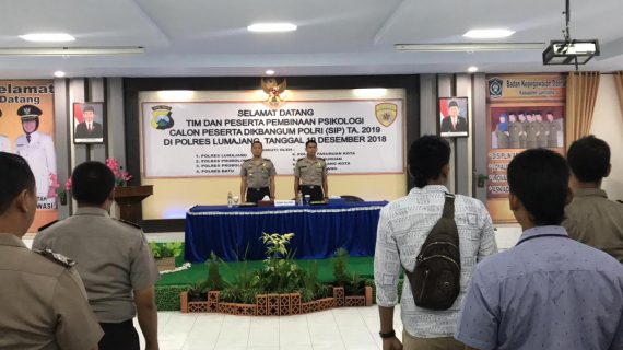 RO SDM Polda Jatim selenggarakan Pembinaan Psikologi calon peserta Dikbangum Polri (SIP) Ta. 2019