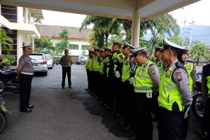 Tingkatkan Kedisiplinan Anggotanyam, Satlantas Polres Batu Gelar Apel Rutin Pagi Hari