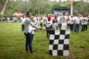Bian personil D’bagindaz meriahkan acara Family Gathering Polres Batu