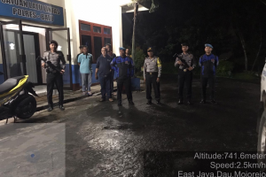 Menjaga Keamanan Mako,  Polres Batu Patroli Mako