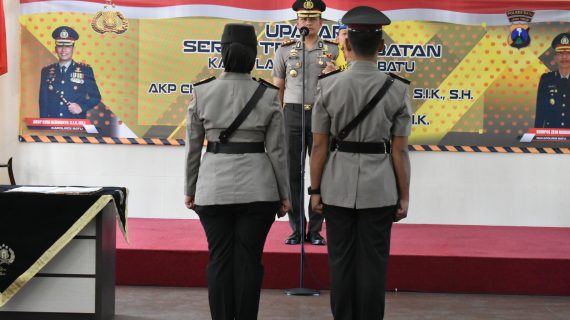 Kapolres Batu AKBP Budi Hermanto, SIK, MSi  Pimpin Sertijab Kasat Lantas di Rupatama