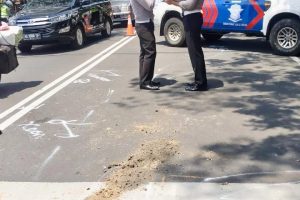 Depan Rumdin Walkot Batu Telah Terjadi Laka Lantas