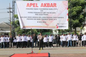 Bawaslu gandeng Polres Batu , laksanakan apel akbar Pengawas TPS serentak seluruh Indonesia