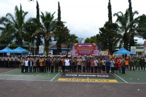 Pastikan Pemilu 2019 Aman, Polres Batu Gelar Sispamkota.