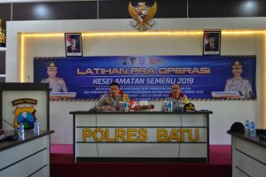 Kapolres Batu Pimpin Latpraops Keselamatan Semeru 2019