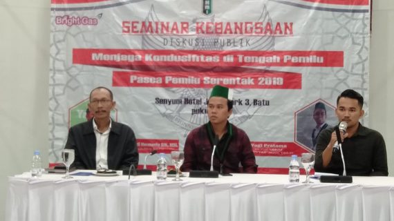 Menjaga Kondusifitas Di Tengah Pemilu Pasca Pemilu Serentak 2019, Wakapolres Batu Jadi Narasumber Seminar Kebangsaan