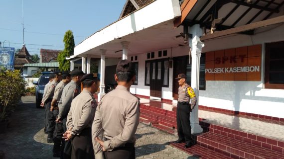 Tingkatkan Kinerja Anggota, APP Kapolsek Kasembon menyampaikan hasil video konferensi