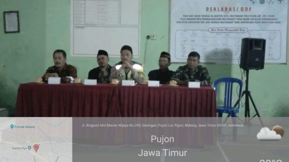 Angota Bhabinkamtibmas Desa Pujonlor Polres Batu Berikan Himbauan agar Pilkades berjalan dengan Damai