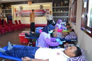 Sambut Hari Bhayangkara ke 73, Polres Batu Gelar Donor Darah