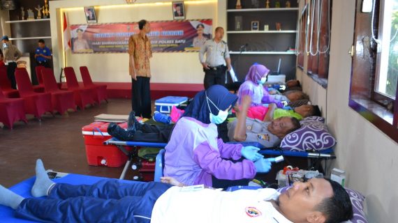 Sambut Hari Bhayangkara ke 73, Polres Batu Gelar Donor Darah