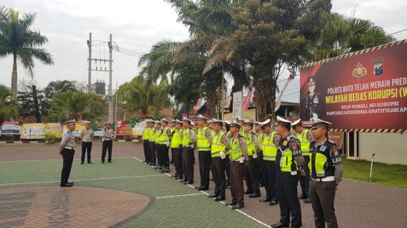 Satlantas Polres Batu Giatkan Apel Pagi Di Halaman Mako Agar Agar Anggota Disiplin