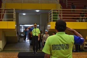 Wakapolres Batu resmi membuka Turnamen Bola Volley Kapolres Cup , dalam rangka sambut HUT Kemerdekaan RI ke 74