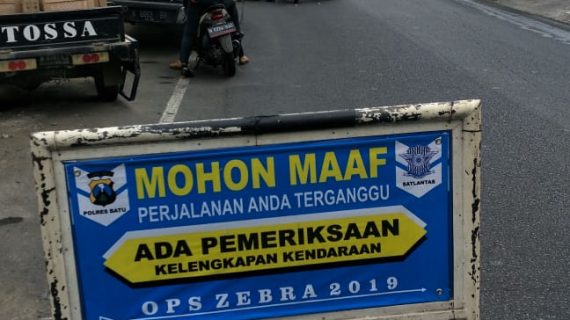 75 orang pelanggar terjaring di hari ke 7 pelaksanaan Operasi Zebra Semeru 2019 di Polres Batu