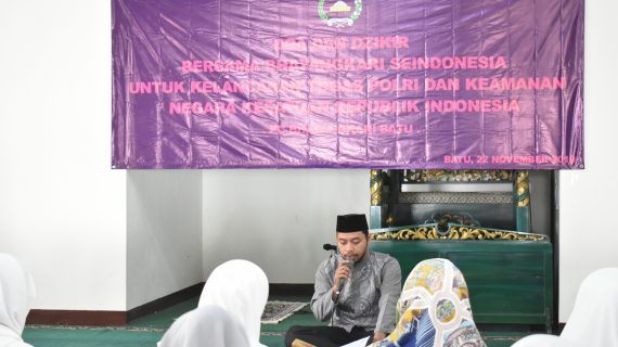 Gelar Do’a dan Dzikir bersama , Bhayangkari Cabang Batu  berikan dukungan spiritual kepada Polri dalam amankan NKRI