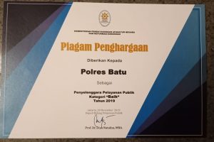 Amazing , Polres Batu kembali raih penghargaan dari Kemenpan RB dalam pelayanan kepada masyarakat