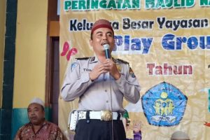 Edukasi Tertib Lalu lintas sejak dini, Kaur Mintu Sat lantas Polres Batu laksanakan penyuluhan ke sekolah – sekolah