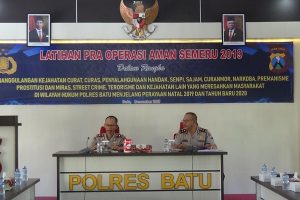 Gelar Lat Pra  Ops Aman Semeru 2019 di Rupatama, maka secara sah Operasi tersebut mulai berlaku selama 7 hari ke depan