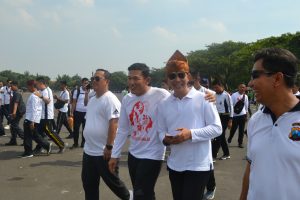 Kapolres Batu ikut meriahkan Semarak Forkopimda Jawa Timur pada acara peringatan Hari Ibu Ke 91 di Kodam V Brawijaya