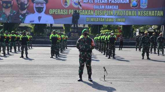 Forkopimda Jatim Gelar Pasukan Ops Tegakan Disiplin Protokol Kesehatan