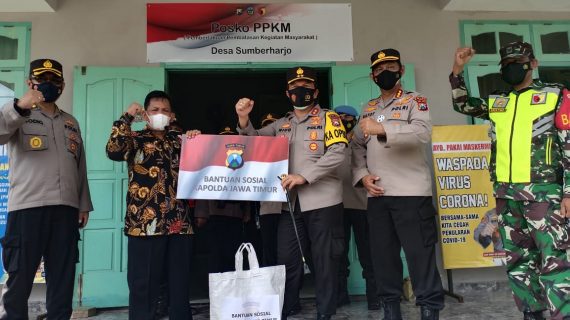 Kapolda Jatim Akan Memberikan Alat Testing, Di KTS Posko PPKM Sumberharjo, Pacitan.