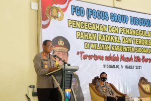 Cegah Paham Radikal,Polresta Sidoarjo Gelar FGD Dihadiri Tim Div Humas Polri
