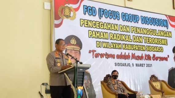 Cegah Paham Radikal,Polresta Sidoarjo Gelar FGD Dihadiri Tim Div Humas Polri