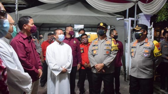 Wakapolda Cek Pengamanan Ibadah Jumat Agung & Persiapan Pengamanan Paskah di Sidoarjo,Berlangsung Aman dan Kondusif