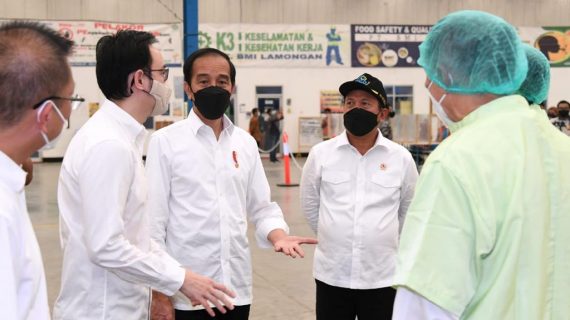 Kunjungan Presiden RI, Joko Widodo: Saya Bangga Dengan Provinsi Jatim Yang Mempunyai Perusahaan Eskpor di Lamongan