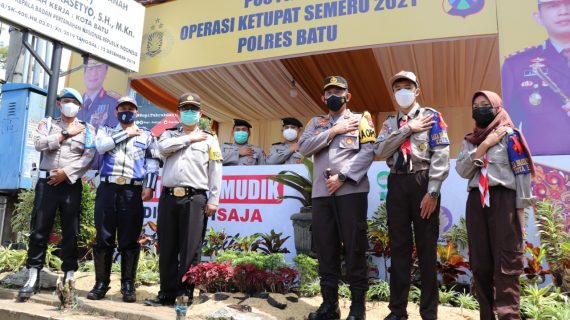 KAPOLRES BATU CEK POS PANTAU DAN POS PELAYANAN DI WILAYAH KOTA