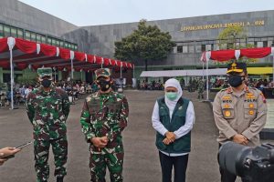 Forkopimda Jatim Meninjau Vaksinasi di Makodam V Brawijaya