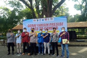 Polres Kediri Kota Gelar Vaksinasi Goes To Kampus