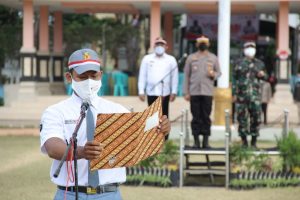 Forkopimda Sampang Pimpin Apel Deklarasi Pelajar Merdeka Lawan Covid-19 Di Kabupaten Sampang