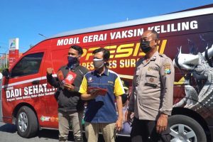 Mobil Vaksin Keliling Polrestabes Surabaya Siap Mensupport Komunitas Masyarakat