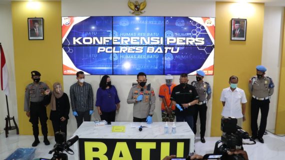 Polres Batu Amankan Pelaku Kekerasan Terhadap Anak Dibawah Umur