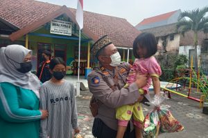 Trauma Healing, Polres Batu Hibur Anak Korban Banjir Bandang