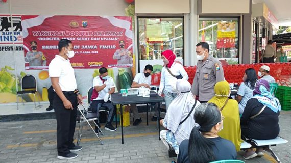 Percepatan Vaksinasi, Polres Bojonegoro Buka Gerai Vaksin di Supermarket