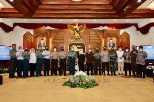 Forkopimda Jatim Ikuti Koordinasi Bersama Dewan Ketahanan Nasional Terkait Pemilu